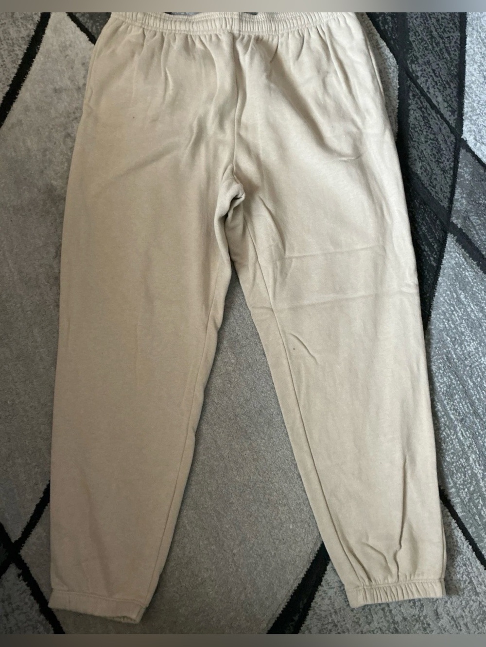 Size Large  - Gap Khaki Beige Tan Soft Cotton Blend Drawstring Pocket Sweatpants